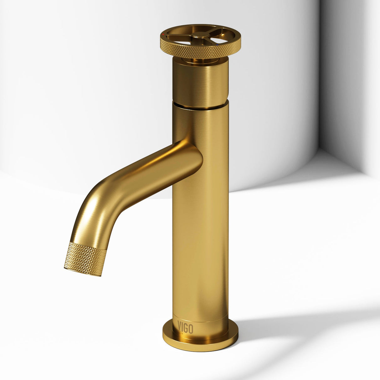 VIGO Cass Pinnacle Bathroom Faucet in Matte Brushed Gold VG01046MG