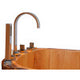 ALFI brand AB1148 59" Free Standing Wooden Bathtub with Chrome Tub Filler