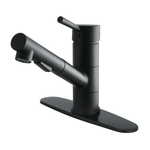 Gourmetier LS8400DL Concord Single-Handle Pull-Out Kitchen Faucet, Matte Black