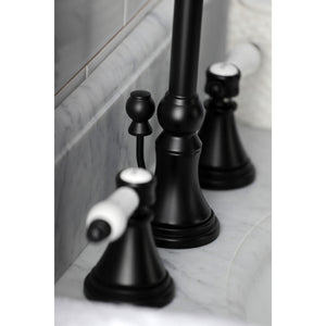 Kingston Brass KS2980BPL Bel-Air Widespread Bathroom Faucet with Brass Pop-Up, Matte Black