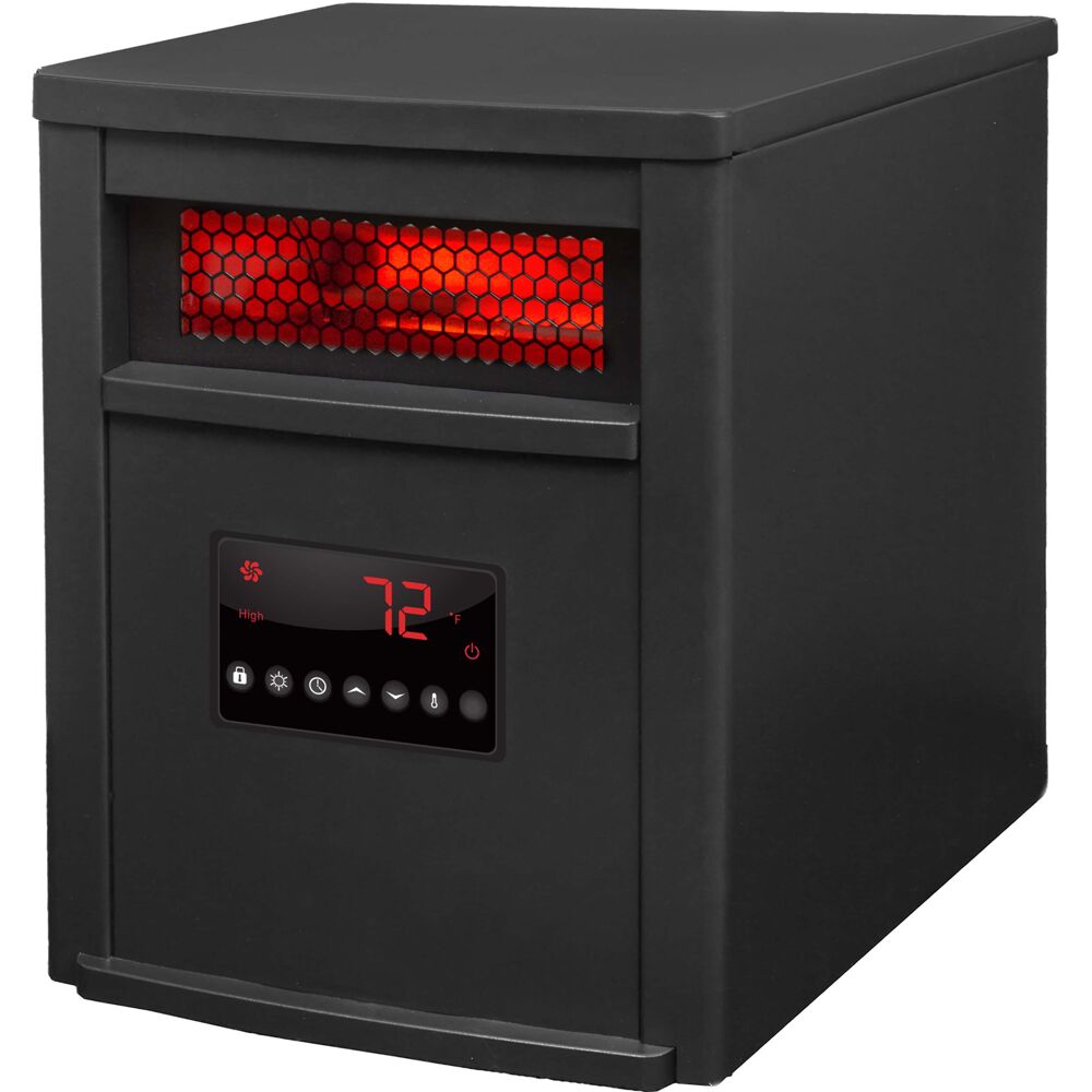 LifeSmart HT1012R 6-element infrared heater-black steel cabinet