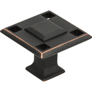 Atlas Homewares Modern Craftsman Square Knob 1 5/16 Inch Venetian Bronze