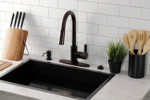 Gourmetier LS8785CTL Continental Single-Handle Pull-Down Kitchen Faucet, Oil Rubbed Bronze