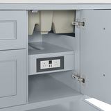 Breckenridge 72" Double Vanity, Serenity Blue, w/ 3 CM Siberian Silestone Top w/FreePower Wireless Charger