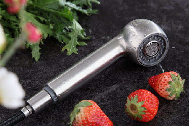 ANZZI KF-AZ204BN Del Acqua Single-Handle Pull-Out Sprayer Kitchen Faucet in Brushed Nickel