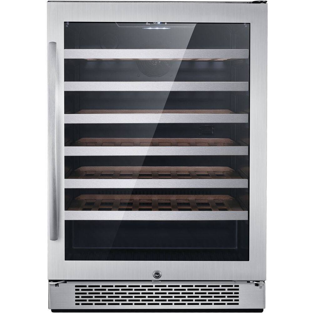 Hanover HWC60301-3SSL Grandeur 24" 54-Bottle Wine Cooler, Touch, Single Zone, Locking