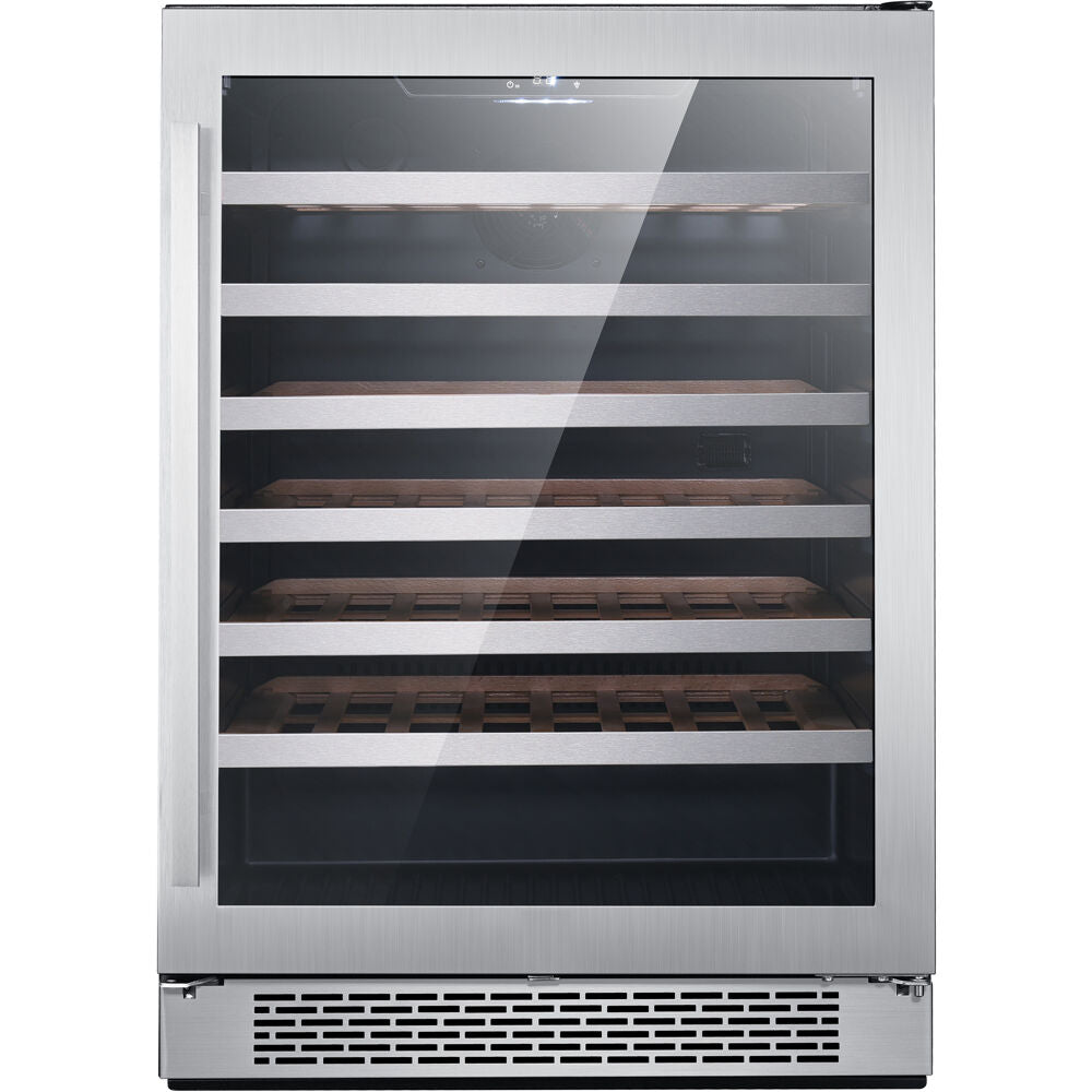 Hanover HWC60301-6SS Luxury Series 24" 54-Bottle Wine Cooler, Touch, Single Zone, Reversible