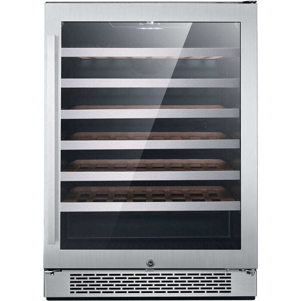 Hanover HWC60301-6SSL Luxury Series 24" 54-Bottle Wine Cooler, Touch, Single Zone, Locking