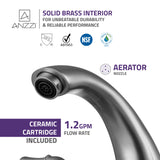 ANZZI L-AZ136BN Prince 8 in. Widespread 2-Handle Bathroom Faucet in Brushed Nickel