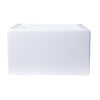 ALFI brand AB2418ARCH-W  24" White Arched Apron Thick Wall Fireclay Single Bowl Farm Sink