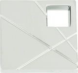 Atlas Homewares Modernist Right Square Knob 1 1/2 Inch Polished Chrome