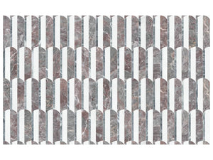 Utopio Hydros Blush Honed Natural Stone Waterjet Mosaic