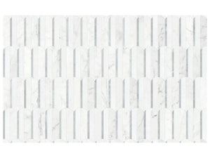Utopio Hydros Dove Honed Natural Stone Waterjet Mosaic