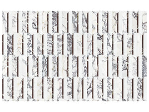 Utopio Hydros Orchid Honed W/ Polished Accents Natural Stone Waterjet Mosaic