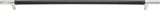 Atlas Homewares Zanzibar Black Appliance Pull 17 Inch (c-c) Leather Polished Chrome