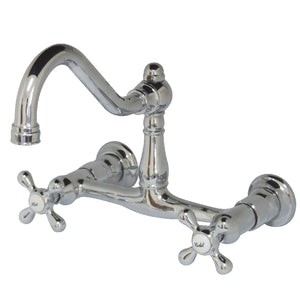Kingston Brass KS3241AX Vintage Wall Mount Bathroom Faucet, Polished Chrome