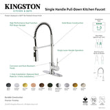 Gourmetier LS8778DL Concord Single-Handle Pre-Rinse Kitchen Faucet, Brushed Nickel