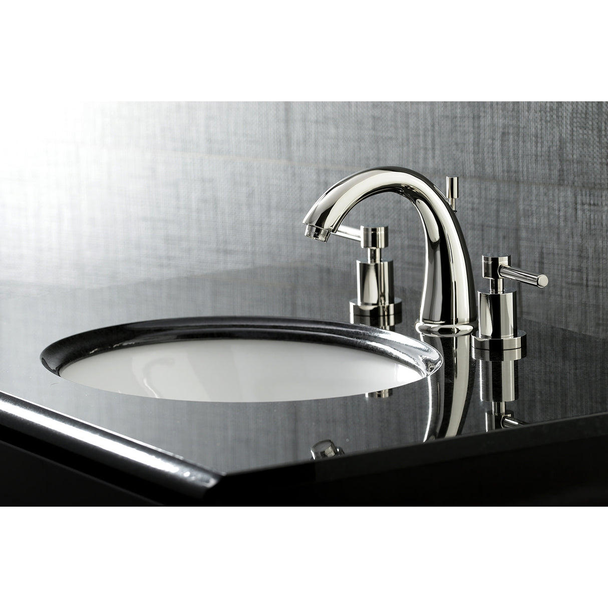 Kingston Brass KS2966DL 8 in. Widespread Bathroom Faucet, Polished Nickel