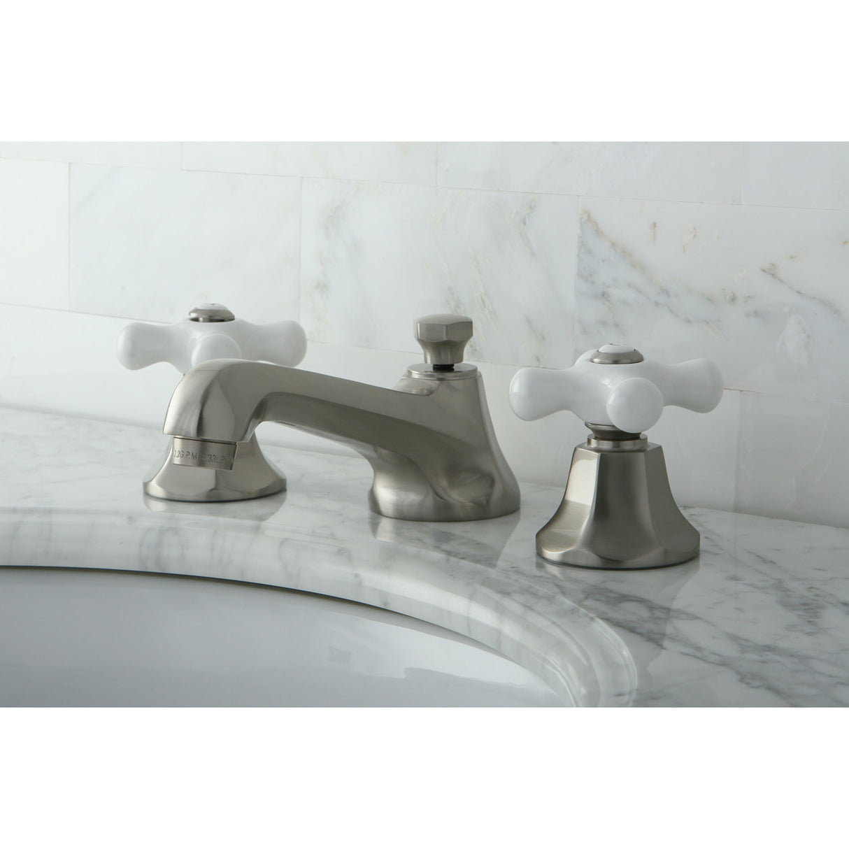 Kingston Brass KS4468PX 8 in. Widespread Bathroom Faucet, Brushed Nickel