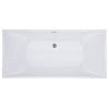 ALFI brand AB8840 67 inch White Rectangular Acrylic Free Standing Soaking Bathtub