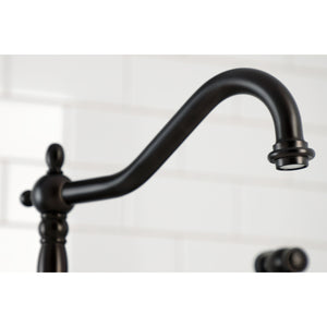 Kingston Brass KS1795PKLBS Widespread Kitchen Faucet, Oil Rubbed Bronze