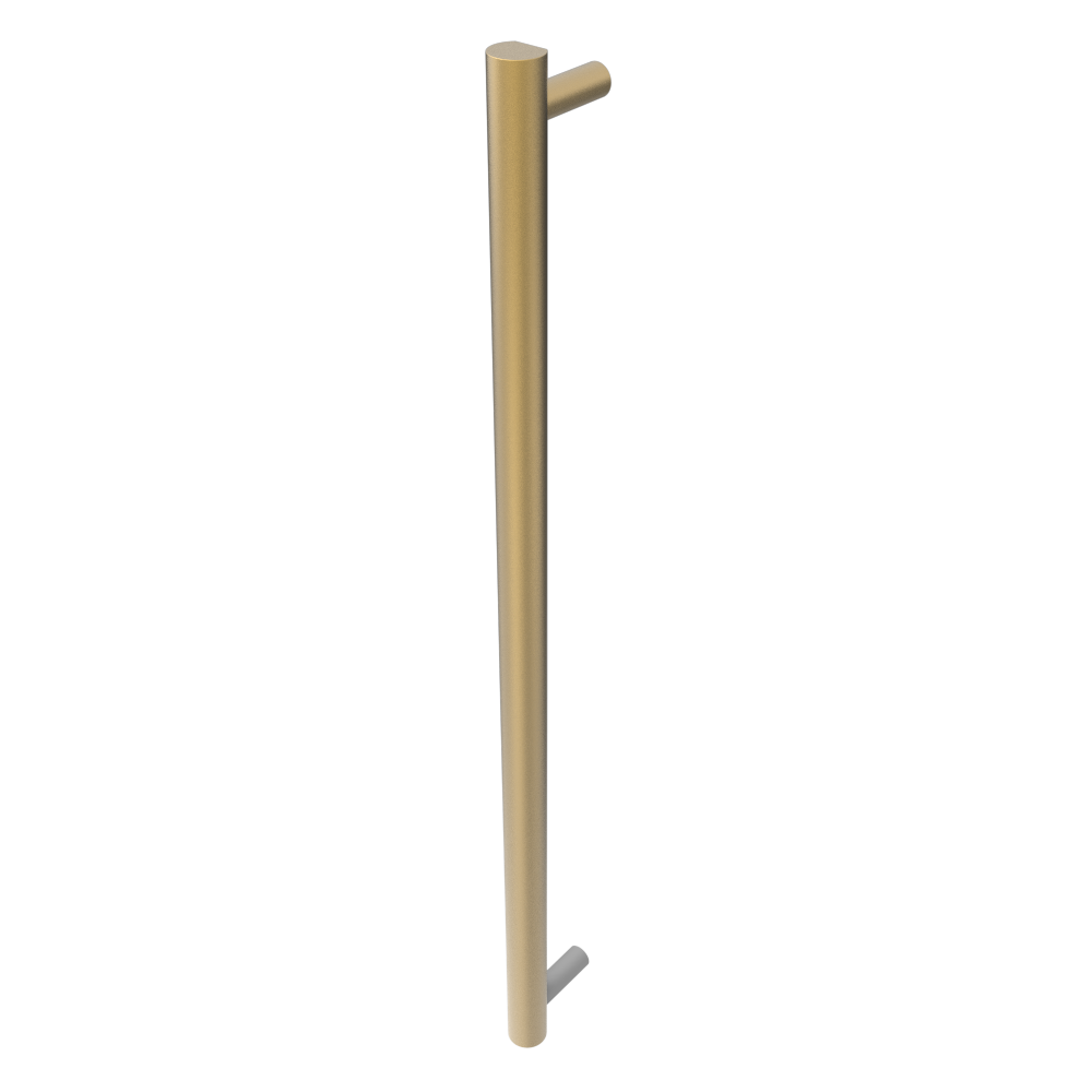 Amba Products i40RO.SB Modello i Round 40-Inch Hardwired Single Bar Towel Warmer - 4.125 x 39.375 x 1.625 in. - Satin Brass Finish