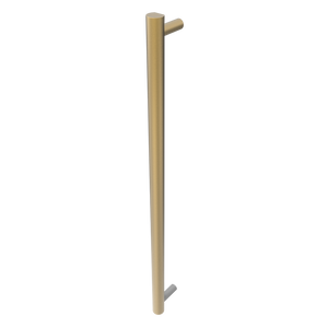 Amba Products i40RO.SB Modello i Round 40-Inch Hardwired Single Bar Towel Warmer - 4.125 x 39.375 x 1.625 in. - Satin Brass Finish