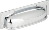 Atlas Homewares Campaign L-Bracket Cup Pull 3 3/4 Inch (c-c) Polished Chrome