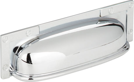 Atlas Homewares Campaign L-Bracket Cup Pull 3 3/4 Inch (c-c) Polished Chrome