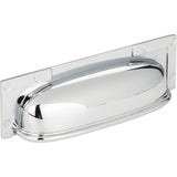 Atlas Homewares Campaign L-Bracket Cup Pull 3 3/4 Inch (c-c) Polished Chrome