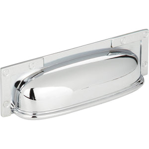 Atlas Homewares Campaign L-Bracket Cup Pull 3 3/4 Inch (c-c) Polished Chrome