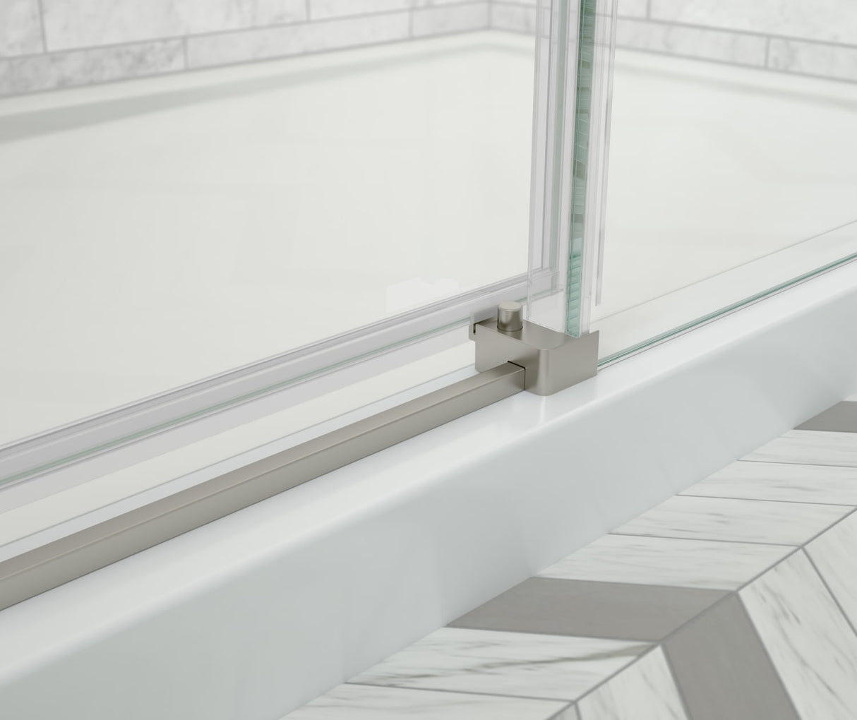 MAAX 107546-900-305-000 Odyssey SC 60" x 32" x 78" 8mm Sliding Shower Door for Corner Installation with Clear glass in Brushed Nickel