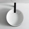 Black Matte 15" Round Solid Surface Resin Sink