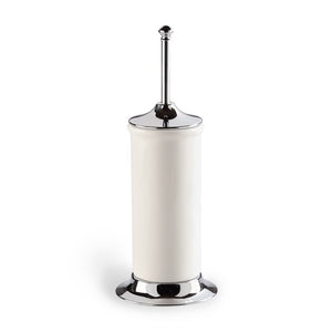 Toilet Brush Holder, Ceramic with Brass Base