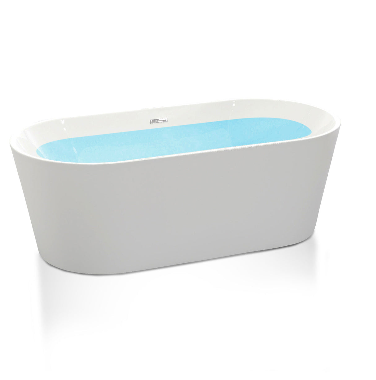 ANZZI FT-AZ098 Chand 67 in. Acrylic Flatbottom Freestanding Bathtub in White