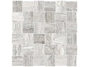 Anatolia Tile 2X2 Basketweave Precept Ice Matte Porcelain Mosaics. 1 Sheet = 1.17 Sq. Ft. 4501-0201-0 (63-519) Ice 2x2 - premium natural stone mosaic tile from Anatolia Tile, available at PoshHaus showroom in Keene, NH