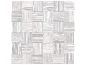 Anatolia Tile 2X2 Basketweave Eramosa Ice Matte Porcelain Mosaics. 1 Sheet = .96 Sq. Ft. 4501-0084-0 (69-231) Ice Basketweave 2x2 - premium natural stone mosaic tile from Anatolia Tile, available at PoshHaus showroom in Keene, NH