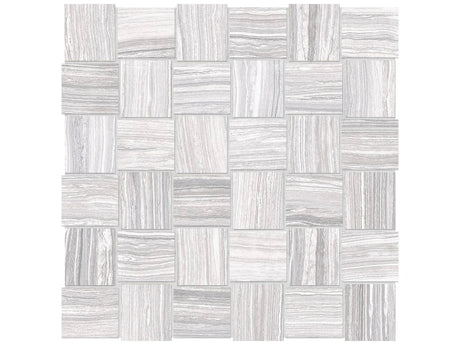 Anatolia Tile 2X2 Basketweave Eramosa Ice Matte Porcelain Mosaics. 1 Sheet = .96 Sq. Ft. 4501-0084-0 (69-231) Ice Basketweave 2x2 - premium natural stone mosaic tile from Anatolia Tile, available at PoshHaus showroom in Keene, NH