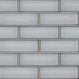 Ice subway 12X13.88 glass mesh mounted mosaic tile SMOT GLSST ICEBE8MM product shot multiple tiles top view