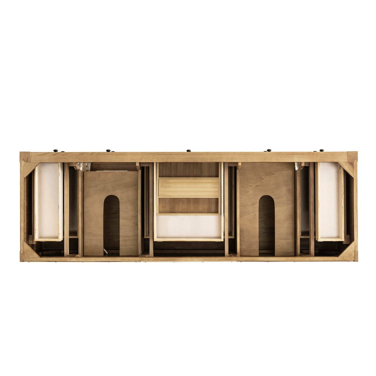 Breckenridge 72" Double Vanity, Light Natural Oak w/ 3 CM Charcoal Soapstone Top