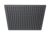Matte Black Stainless Steel 16" Square Ultra-Thin Rain Shower Head