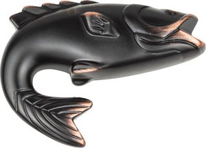 Atlas Homewares Fish Knob 2 1/4 Inch Venetian Bronze
