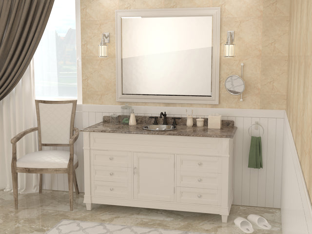 ANZZI BS-004 Julian 14 in. Handmade Drop-in Bathroom Sink with Overflow in Hammered Nickel
