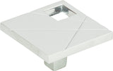Atlas Homewares Modernist Right Square Knob 1 1/2 Inch Polished Chrome