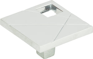 Atlas Homewares Modernist Right Square Knob 1 1/2 Inch Polished Chrome