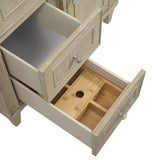 Lorelai 36" Single Vanity, Whitewashed Oak w/ 3 CM Lime Delight Silestone Top