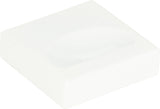 Atlas Homewares Thin Square Knob 1 1/4 Inch High White Gloss