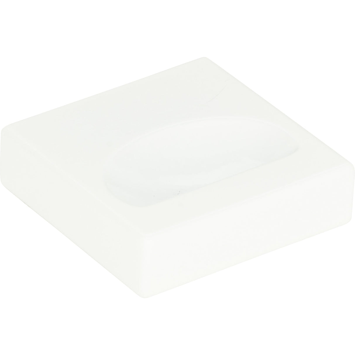 Atlas Homewares Thin Square Knob 1 1/4 Inch High White Gloss