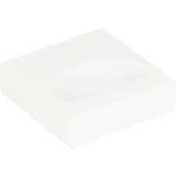 Atlas Homewares Thin Square Knob 1 1/4 Inch High White Gloss