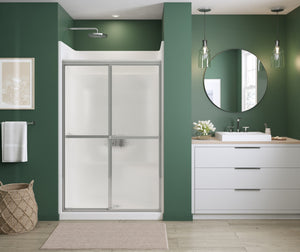 MAAX 105413-970-084-000 Polar 42-47 ½ x 68 in. Bypass Shower Door for Alcove Installation with Raindrop glass in Chrome